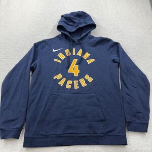 Nike Indiana Pacers Oladipo 4 Blue Hooded Sweatshirt Men's M NBA Comfort